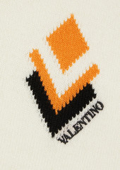 Valentino Garavani - Intarsia wool and cashmere-blend sweater - White - XS