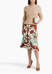 Valentino Garavani - Jacquard-knit midi skirt - Brown - S