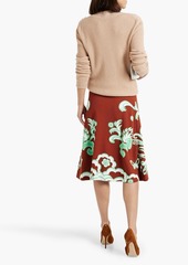 Valentino Garavani - Jacquard-knit midi skirt - Brown - S