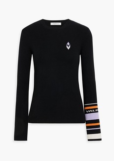 Valentino Garavani - Jacquard-knit wool and cashmere-blend sweater - Black - M