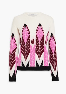 Valentino Garavani - Jacquard-knit wool and cashmere-blend sweater - Pink - XS