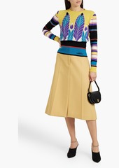 Valentino Garavani - Jacquard-knit wool and cashmere-blend sweater - Yellow - XS