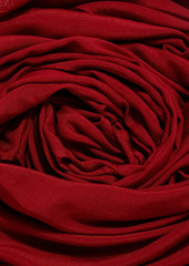 Valentino Garavani - Lace-paneled modal and cashmere-blend scarf - Red - OneSize