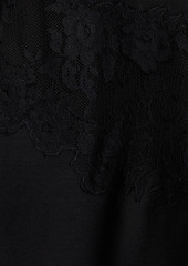 Valentino Garavani - Lace-paneled wool and silk-blend crepe mini dress - Black - IT 38