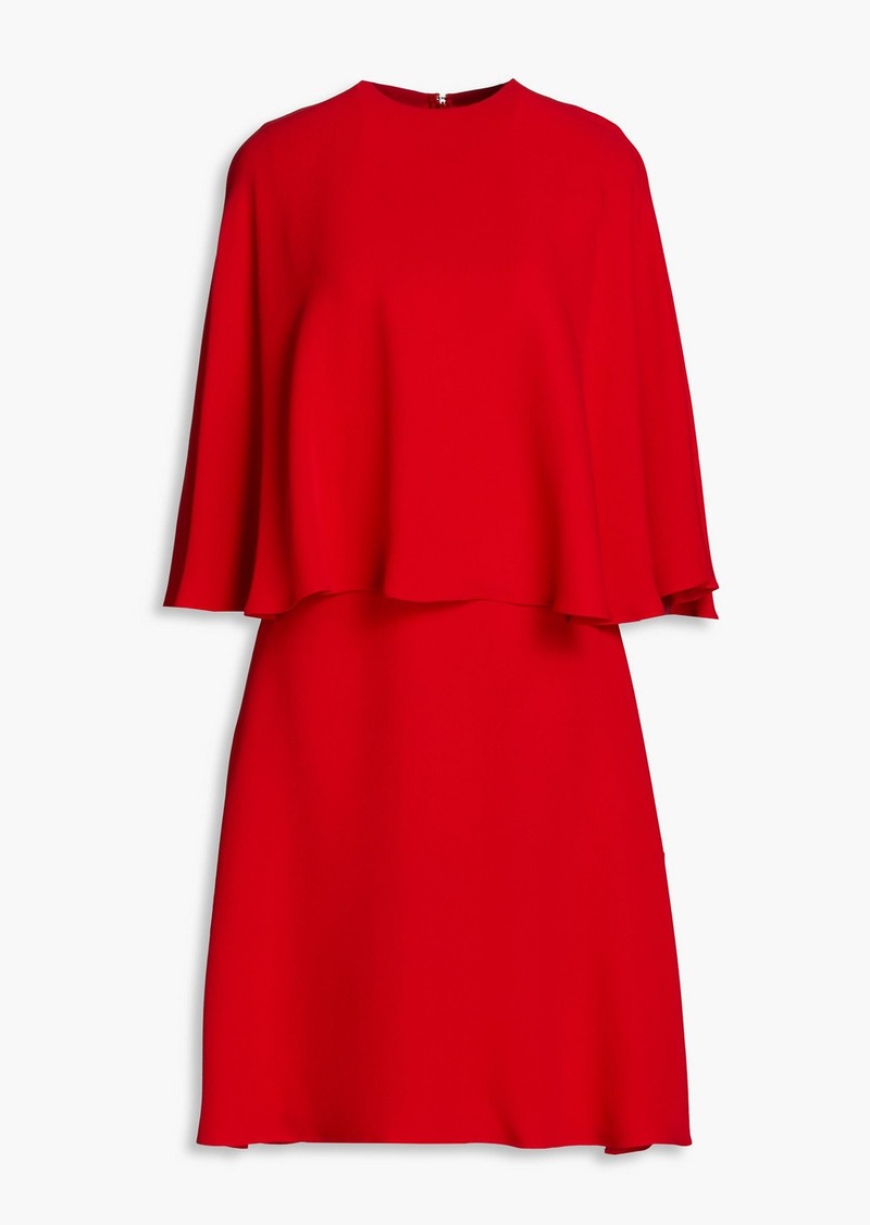 Valentino Garavani - Layered silk-crepe dress - Red - IT 36