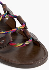 Valentino Garavani - Leather and cord sandals - Brown - EU 39
