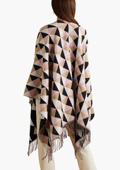 Valentino Garavani - Maxi Stud jacquard-knit cashmere and wool-blend wrap - Pink - OneSize