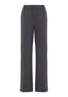 Valentino Garavani - Mid-Rise Wool-Cashmere Flared Pants - Dark Grey - IT 38 - Moda Operandi