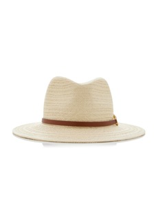 Valentino Garavani - Moon VLogo Raffia Fedora - Neutral - EU 58 - Moda Operandi