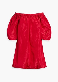 Valentino Garavani - Off-the-shoulder taffeta mini dress - Red - IT 40