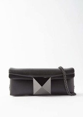 Valentino Garavani - One Stud Leather Clutch Bag - Womens - Black