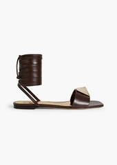 Valentino Garavani - One Stud leather sandals - Brown - EU 36.5