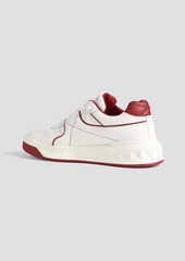 Valentino Garavani - One Stud printed smooth and pebbled-leather sneakers - White - EU 35