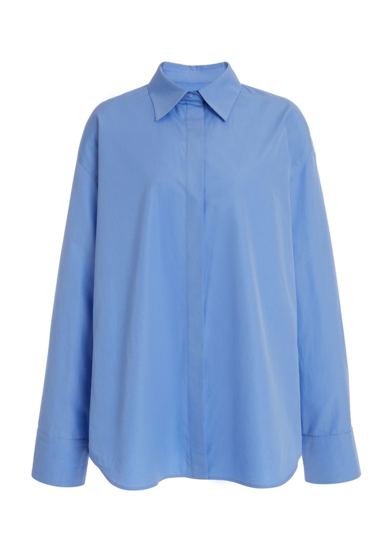 Valentino Garavani - Oversized Cotton Shirt - Blue - IT 42 - Moda Operandi