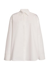 Valentino Garavani - Oversized Cotton Shirt - Blue - IT 46 - Moda Operandi