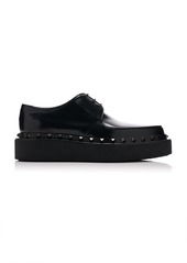 Valentino Garavani - Platform Rockstud Leather Derby Shoes  - Black - IT 39.5 - Moda Operandi