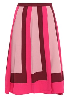 Valentino Garavani - Pleated color-block crepe skirt - Pink - IT 38