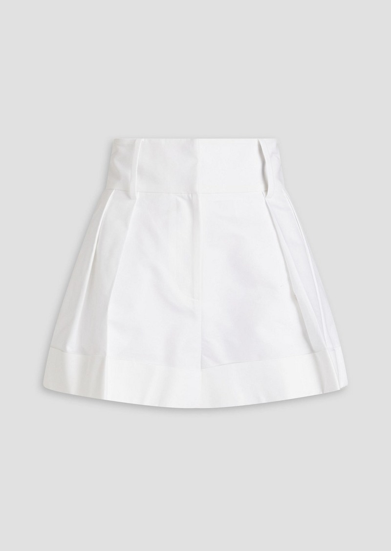 Valentino Garavani - Pleated cotton shorts - White - IT 38