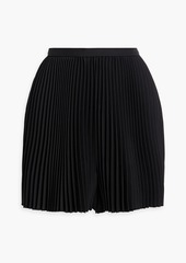 Valentino Garavani - Pleated wool and silk-blend crepe shorts - Black - IT 40