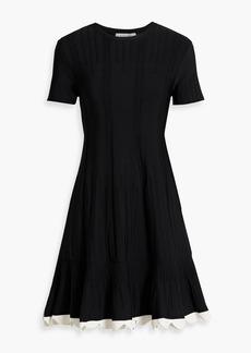 Valentino Garavani - Pointelle-knit mini dress - Black - M