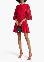 Valentino Garavani - Printed silk-crepe mini dress - Red - IT 36