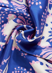 Valentino Garavani - Printed silk-twill scarf - Blue - OneSize