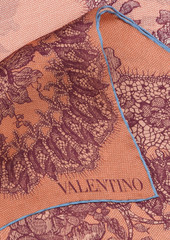 Valentino Garavani - Printed silk-voile scarf - Orange - OneSize
