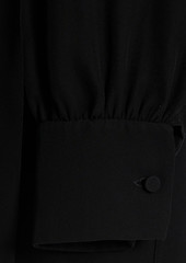 Valentino Garavani - Pussy-bow silk-blend crepe blouse - Black - IT 36