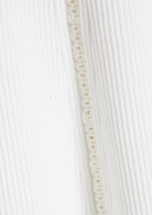 Valentino Garavani - Ribbed pointelle-knit mini dress - White - XS