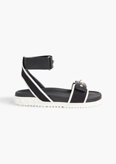 Valentino Garavani - Rockstud canvas and leather sandals - Black - EU 37