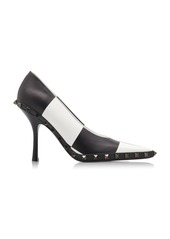 Valentino Garavani - Rockstud Chess Leather Pumps - Multi - IT 37 - Moda Operandi