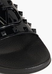 Valentino Garavani - Rockstud embossed rubber slides - Black - EU 42