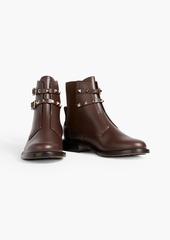 Valentino Garavani - Rockstud leather ankle boots - Brown - EU 36