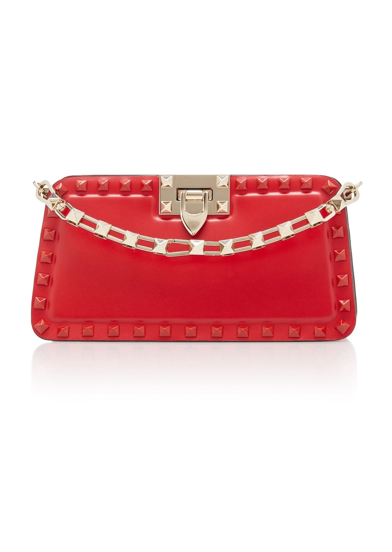 Valentino Garavani - Rockstud Leather Clutch - Red - OS - Moda Operandi