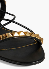 Valentino Garavani - Rockstud leather sandals - Metallic - EU 39