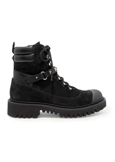 Valentino Garavani - Rockstud leather-trimmed suede ankle boots - Black - EU 39.5