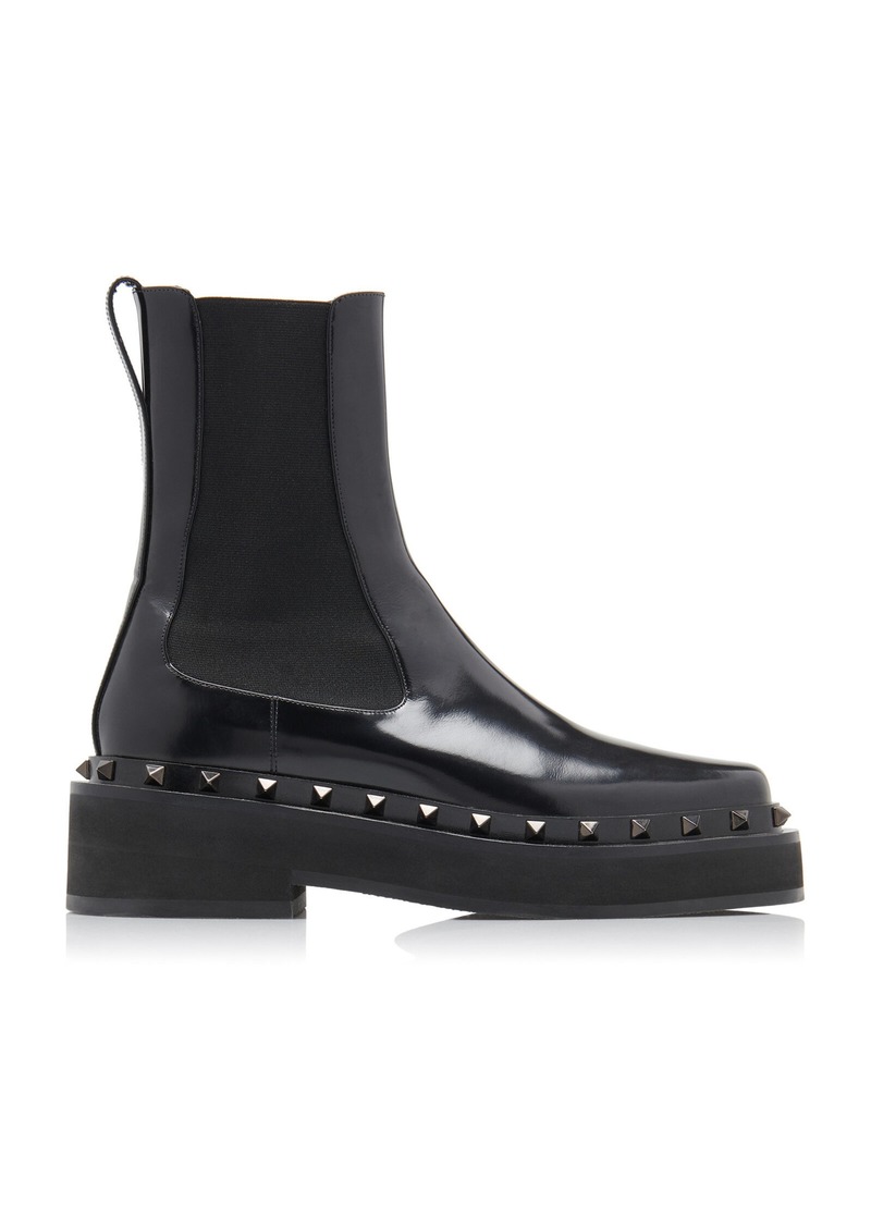 Valentino Garavani - Rockstud M-Way Leather Boots - Black - IT 38 - Moda Operandi