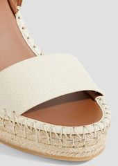 Valentino Garavani - Rockstud pebbled-leather espadrille wedge sandals - White - EU 41