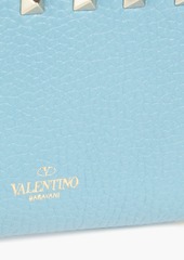 Valentino Garavani - Rockstud pebbled-leather wallet - Blue - OneSize