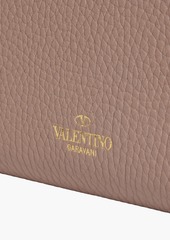 Valentino Garavani - Rockstud pebbled-leather wallet - Neutral - OneSize
