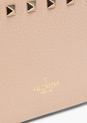 Valentino Garavani - Rockstud pebbled-leather wallet - Neutral - OneSize