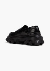 Valentino Garavani - Rockstud leather platform loafers - Black - EU 36