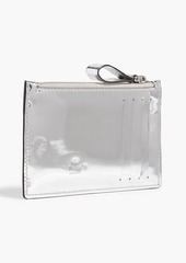 Valentino Garavani - Rockstud quilted faux mirrored-leather coin purse - Metallic - OneSize