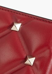 Valentino Garavani - Rockstud Spike quilted leather cardholder - Red - OneSize
