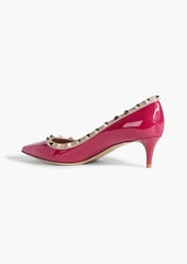 Valentino Garavani - Rockstud smooth and patent-leather pumps - Pink - EU 36.5