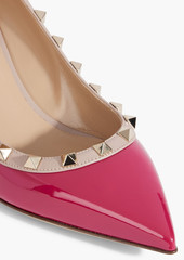 Valentino Garavani - Rockstud smooth and patent-leather pumps - Pink - EU 36.5