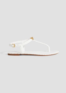 Valentino Garavani - Roman Stud braided leather sandals - White - EU 35