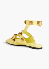 Valentino Garavani - Roman Stud leather point-toe flats - Yellow - EU 35