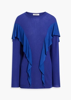 Valentino Garavani - Ruffled cashmere sweater - Blue - S
