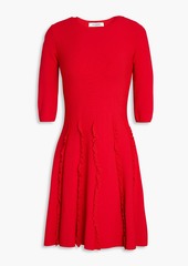 Valentino Garavani - Ruffled knitted mini dress - Red - S